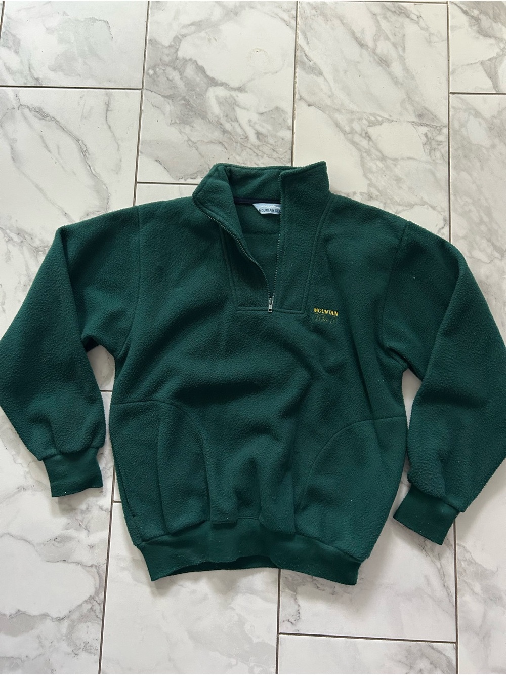 Vintage 90’s Pine Green Mountain Gear Quarter Zip Pullover Fleece Sweater